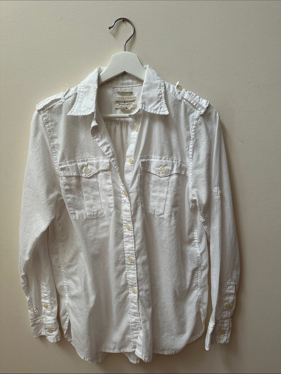 Denim & Supply Ralph Lauren Tops - White Casual Button-Down Cotton Shirt